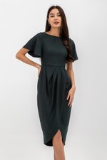 ALMEDA FLUTTER SLEEVED TULIP WRAP MIDI DRESS ALMEDA FLUTTER SLEEVED TULIP WRAP MIDI DRESS