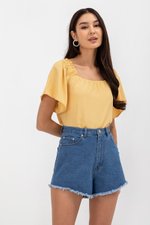 GRACIELA SQUARENECK ELASTIC STRAP TOP