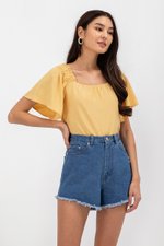 GRACIELA SQUARENECK ELASTIC STRAP TOP