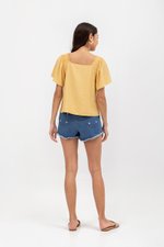 GRACIELA SQUARENECK ELASTIC STRAP TOP