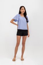 GRACIELA SQUARENECK ELASTIC STRAP TOP
