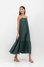 INIYA FLOUNCE HEM MAXI DRESS W SASH
