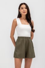 GENVERA ELASTIC WAISTBAND TENCEL SHORTS