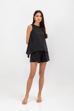 GENVERA ELASTIC WAISTBAND TENCEL SHORTS