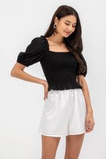 GENVERA ELASTIC WAISTBAND TENCEL SHORTS