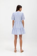 SCARLETT STRIPED NOTCH COLLAR MINI DRESS SCARLETT STRIPED NOTCH COLLAR MINI DRESS