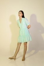 SCARLETT STRIPED NOTCH COLLAR MINI DRESS SCARLETT STRIPED NOTCH COLLAR MINI DRESS