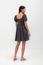 AMINA PUFF SLEEVE ABSTRACT MINI DRESS AMINA PUFF SLEEVE ABSTRACT MINI DRESS