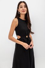EMILENE CUT OUT LINEN MAXI DRESS EMILENE CUT OUT LINEN MAXI DRESS