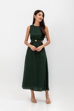 EMILENE CUT OUT LINEN MAXI DRESS EMILENE CUT OUT LINEN MAXI DRESS