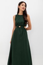EMILENE CUT OUT LINEN MAXI DRESS EMILENE CUT OUT LINEN MAXI DRESS