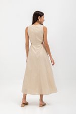 EMILENE CUT OUT LINEN MAXI DRESS EMILENE CUT OUT LINEN MAXI DRESS