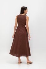 EMILENE CUT OUT LINEN MAXI DRESS EMILENE CUT OUT LINEN MAXI DRESS