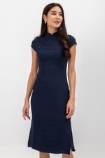 TOSCA TEXTURED SHEATH MIDI CHEONGSAM