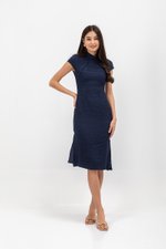 TOSCA TEXTURED SHEATH MIDI CHEONGSAM