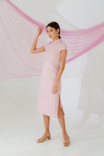 TOSCA TEXTURED SHEATH MIDI CHEONGSAM