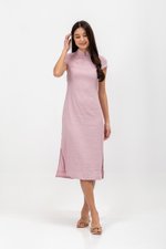 TOSCA TEXTURED SHEATH MIDI CHEONGSAM