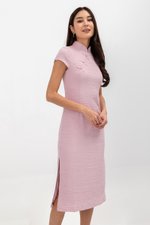 TOSCA TEXTURED SHEATH MIDI CHEONGSAM