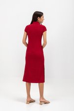 TOSCA TEXTURED SHEATH MIDI CHEONGSAM