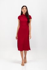 TOSCA TEXTURED SHEATH MIDI CHEONGSAM