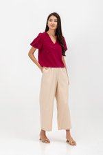 TUVA PUFF SLEEVE CHEONGSAM TOP