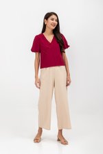 TUVA PUFF SLEEVE CHEONGSAM TOP