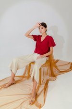 TUVA PUFF SLEEVE CHEONGSAM TOP