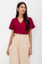 TUVA PUFF SLEEVE CHEONGSAM TOP