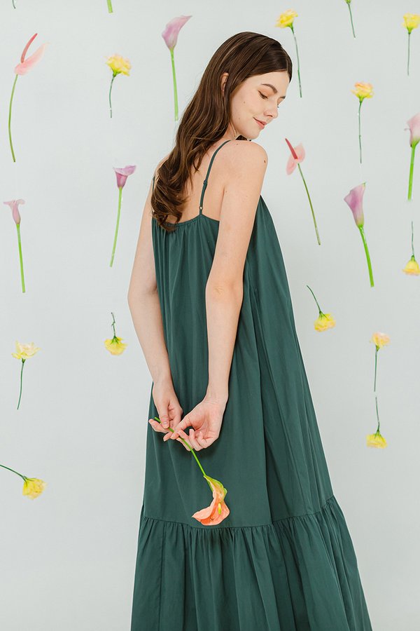 INIYA FLOUNCE HEM MAXI DRESS W SASH
