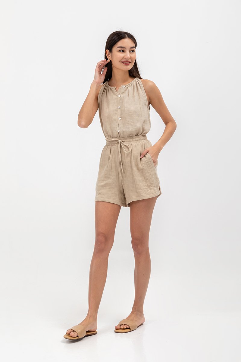 FAYA COTTON ELASTIC SHORTS