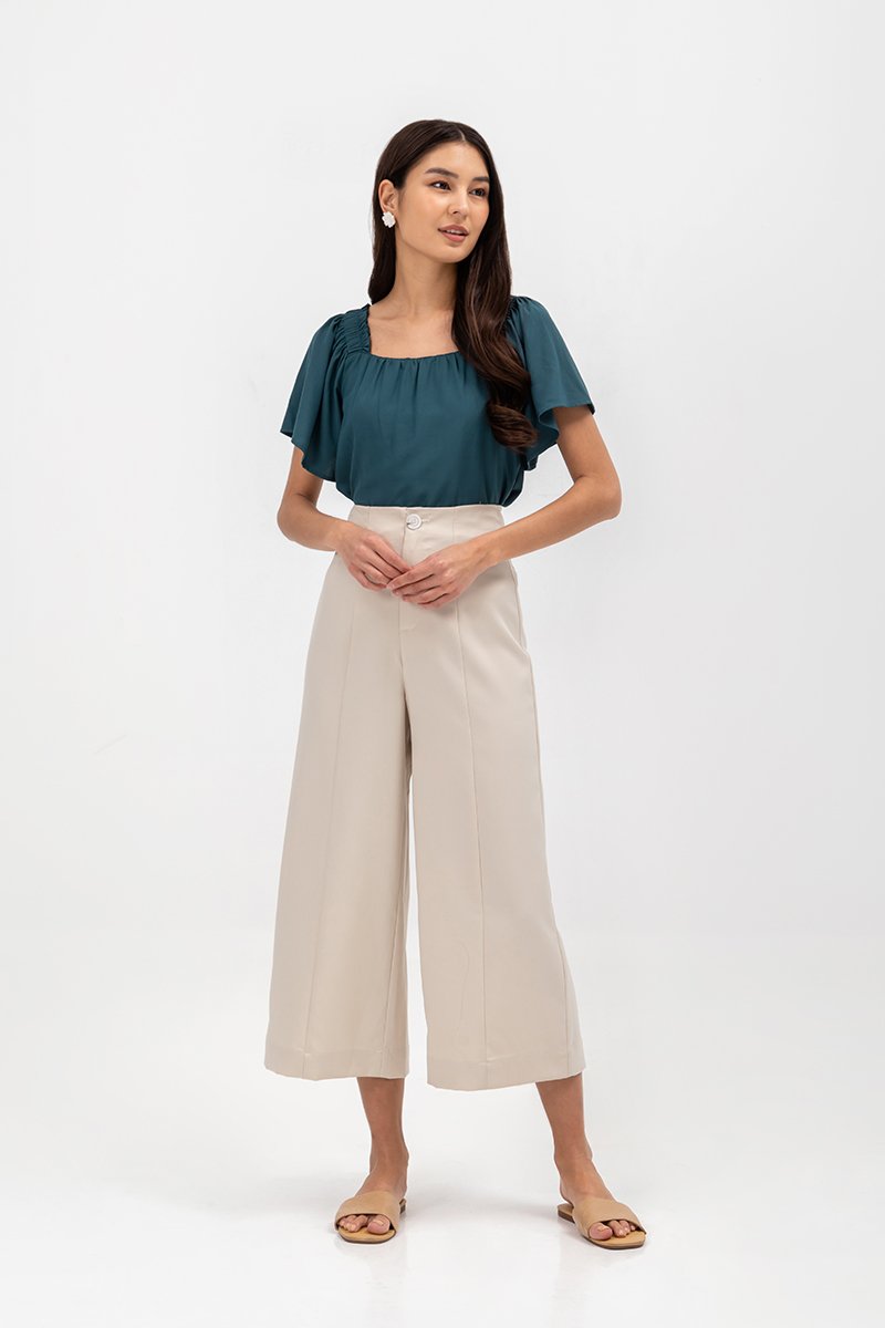 GRACIELA SQUARENECK ELASTIC STRAP TOP