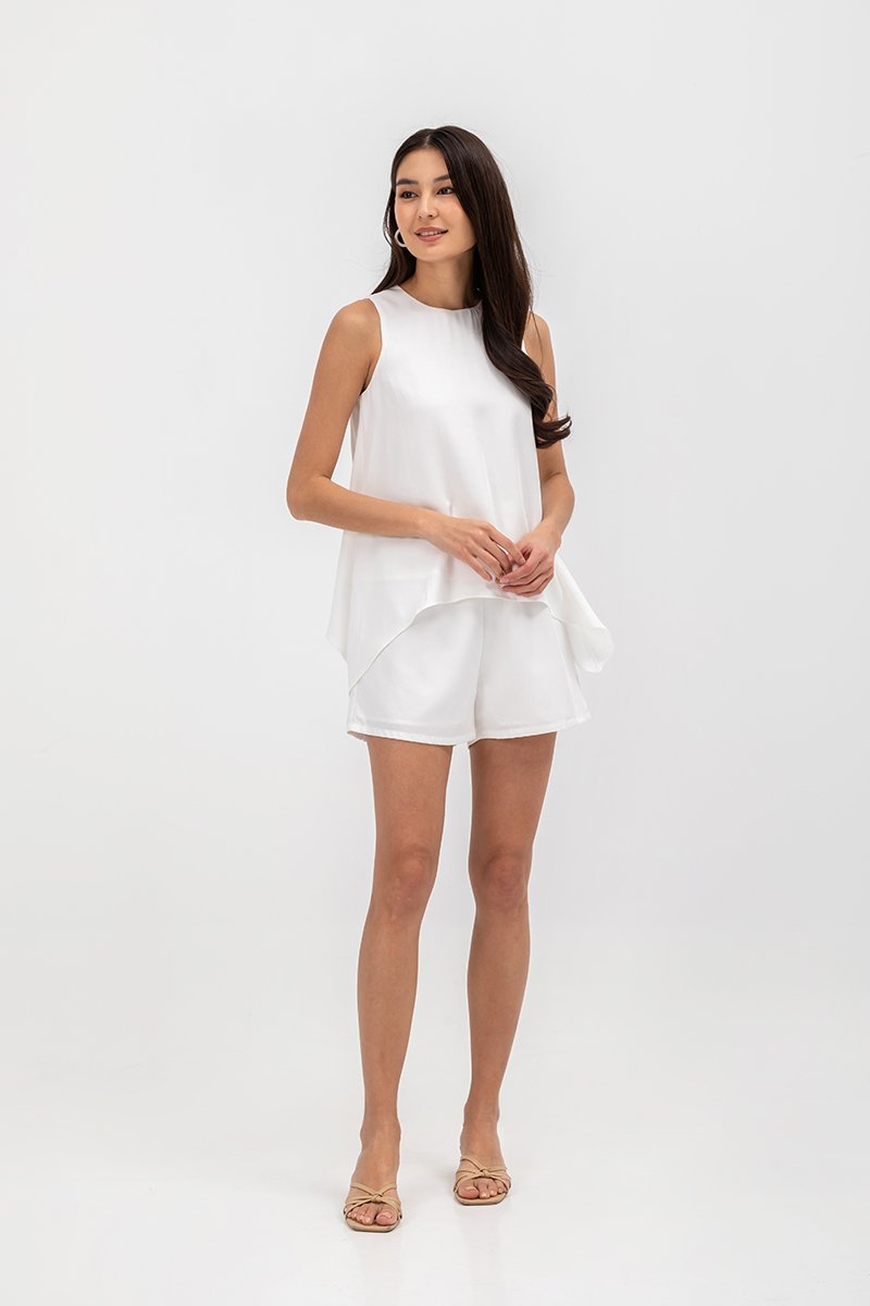 GENVERA ELASTIC WAISTBAND TENCEL SHORTS