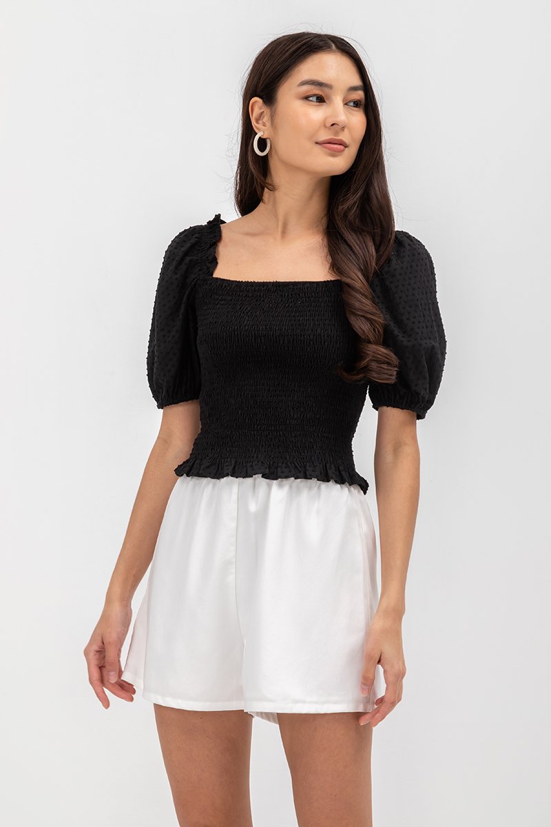 GENVERA ELASTIC WAISTBAND TENCEL SHORTS