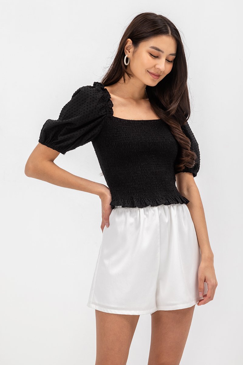 GENVERA ELASTIC WAISTBAND TENCEL SHORTS