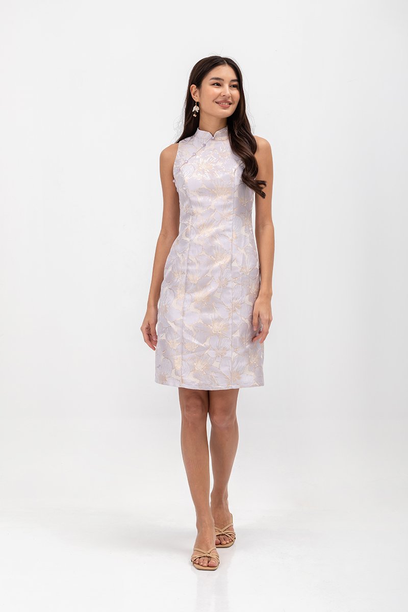 YOKO FLORAL JACQUARD CHEONGSAM