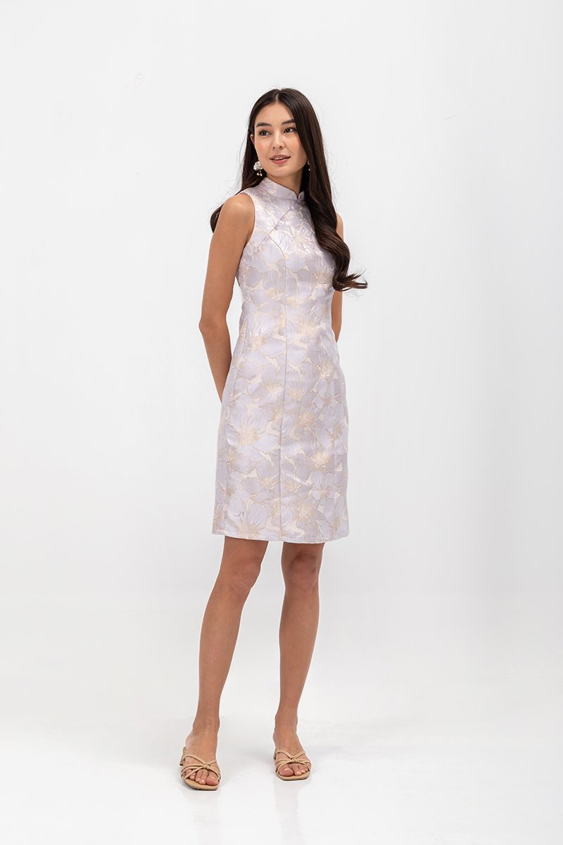 YOKO FLORAL JACQUARD CHEONGSAM