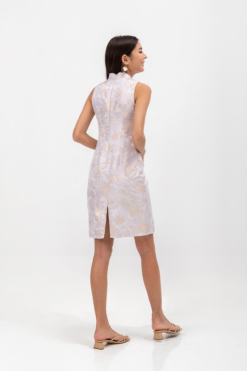 YOKO FLORAL JACQUARD CHEONGSAM
