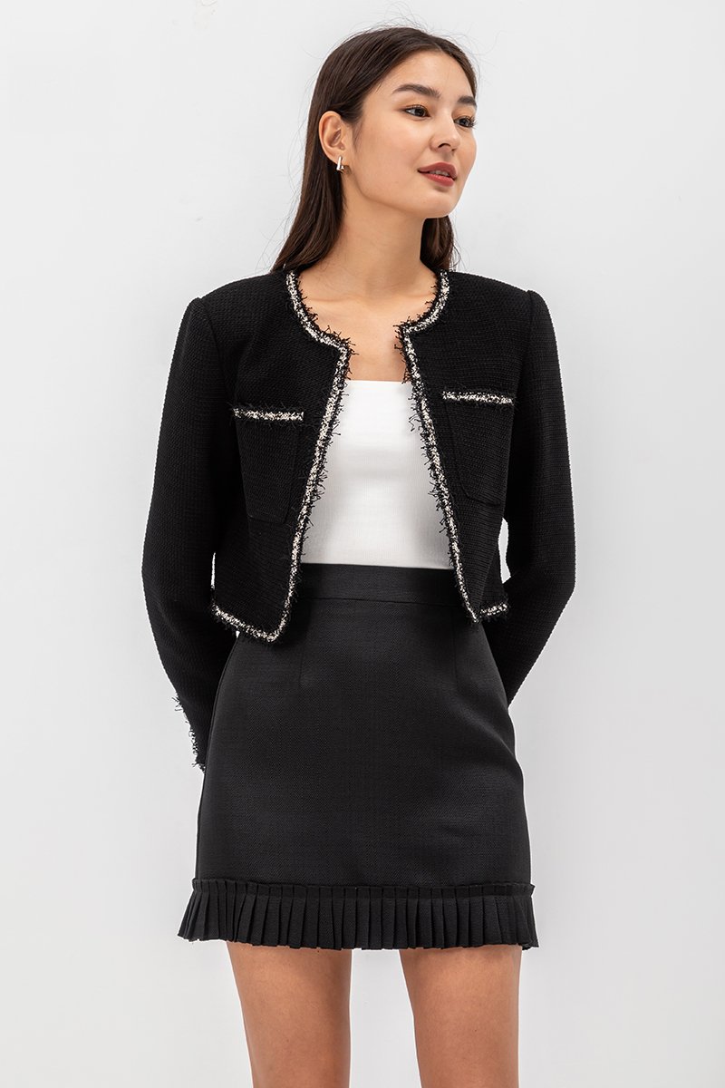 ARCADIA CROPPED TWEED JACKET