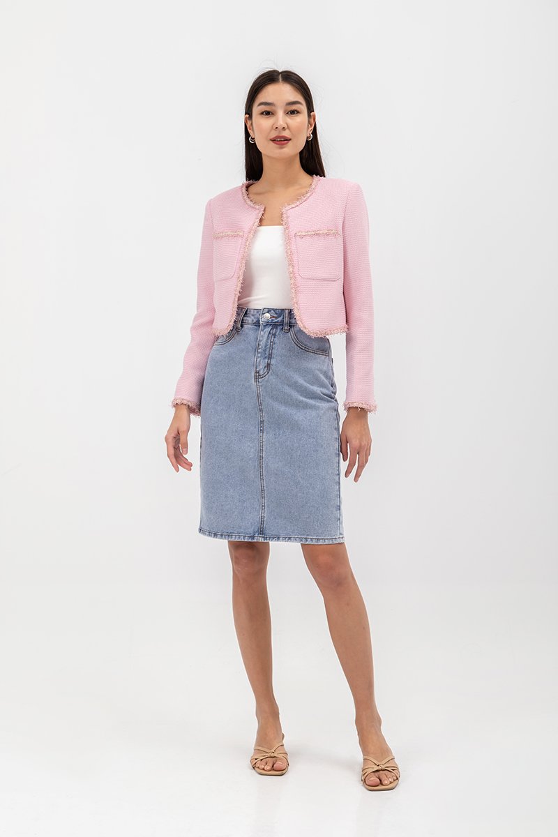ARCADIA CROPPED TWEED JACKET