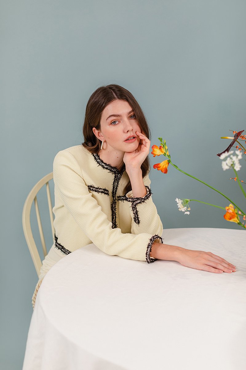 ARCADIA CROPPED TWEED JACKET