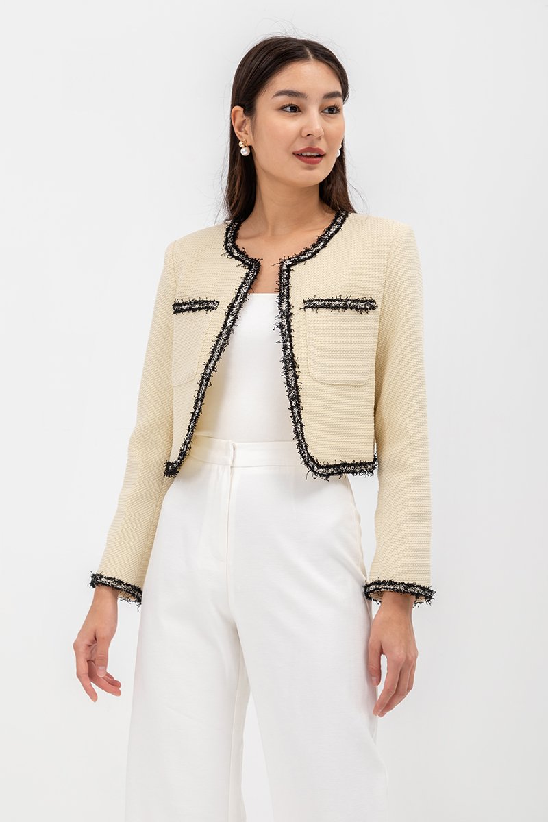 ARCADIA CROPPED TWEED JACKET