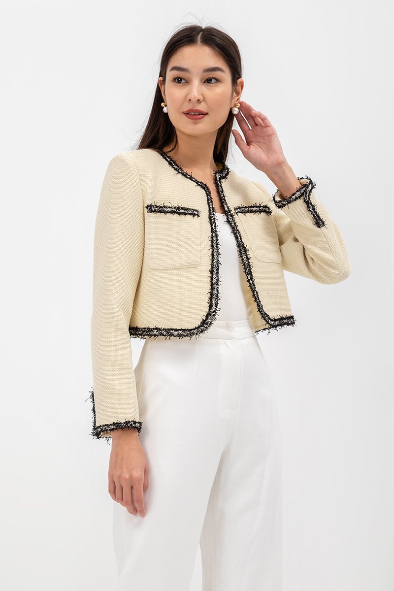 ARCADIA CROPPED TWEED JACKET
