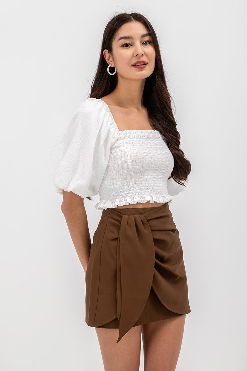 CERANE RUCHED FOLDOVER SKORTS