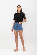 URSULA COTTON JERSEY CROPPED BOXY T SHIRT