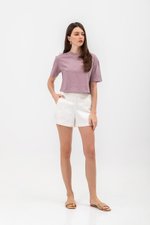 URSULA COTTON JERSEY CROPPED BOXY T SHIRT