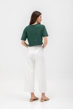 URSULA COTTON JERSEY CROPPED BOXY T SHIRT