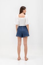 LISETTE HIGH WAIST CUFFED DENIM SHORTS