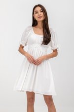 NAYA ELASTIC TIE SLEEVES MINI DRESS