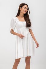 NAYA ELASTIC TIE SLEEVES MINI DRESS