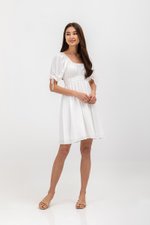 NAYA ELASTIC TIE SLEEVES MINI DRESS